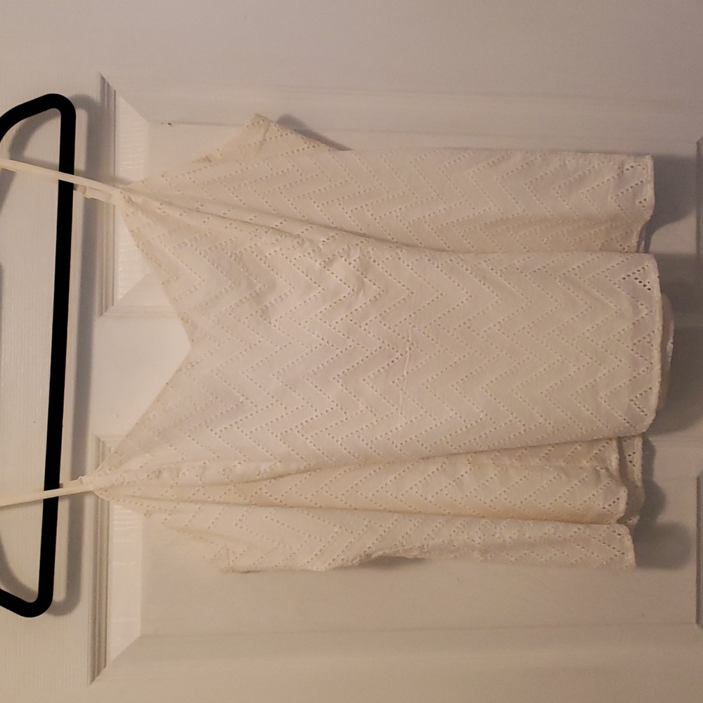 Pixley White crochet tank